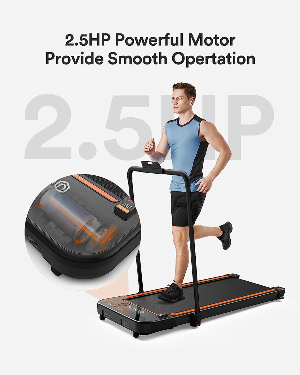 Urevo Foldable Treadmill 2.5 HP Motor