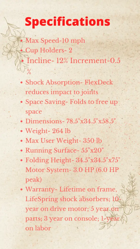 Life Fitness F3 Specifications