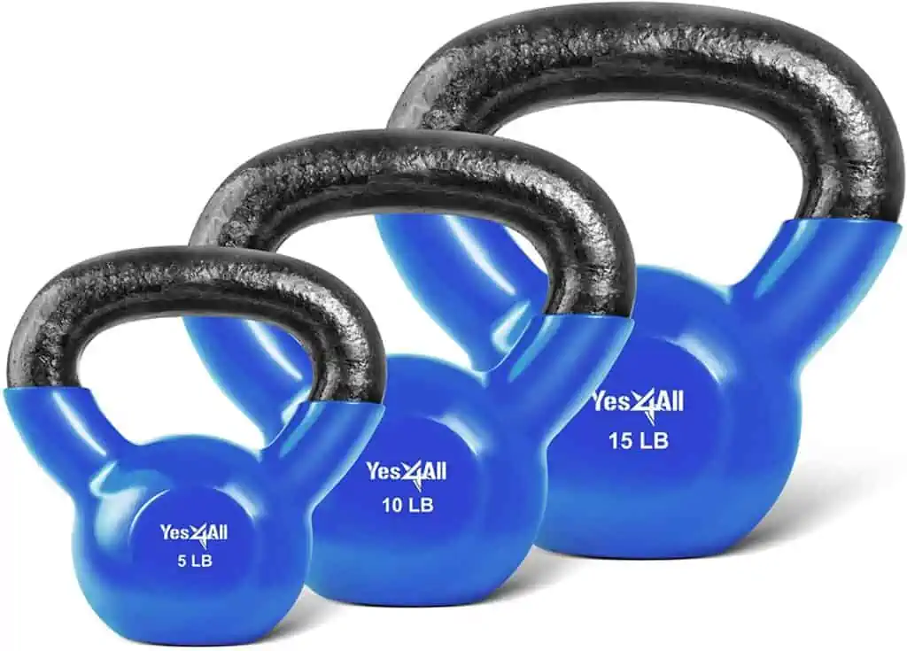 Yes4All Vinyl Coated Kettlebell Set