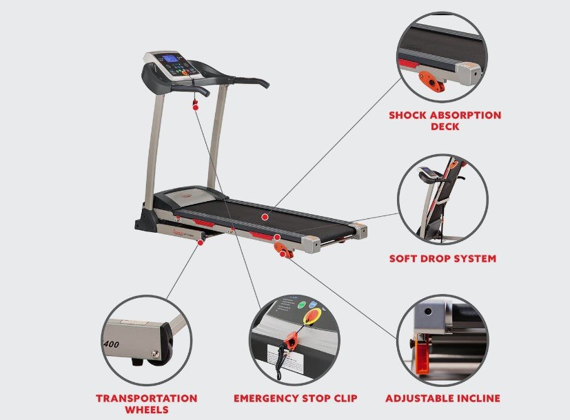 SF- T4400 Treadmill Features 