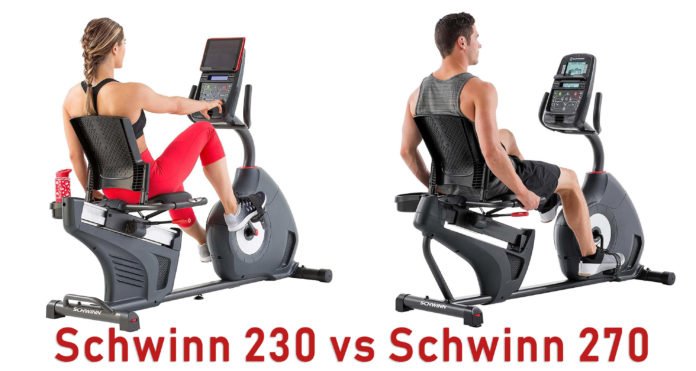 Schwinn recumbent bike 230 vs 270