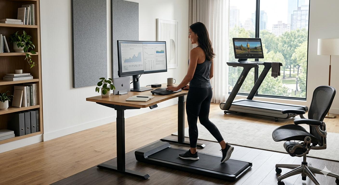 Incline training and under-desk movement.